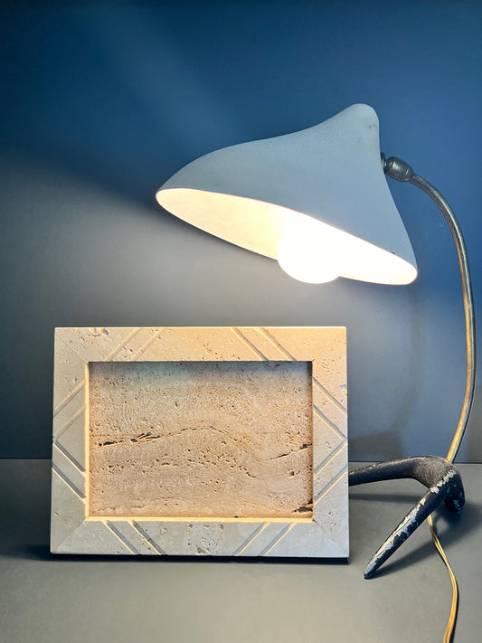 Mid-century beige Louis Kalff table lamp 1950 Philips Netherlands -Top Lighting-