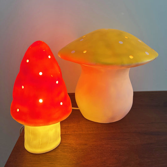 Coppia di Lampade Magiche Vintage a forma di Fungo -Lighting-