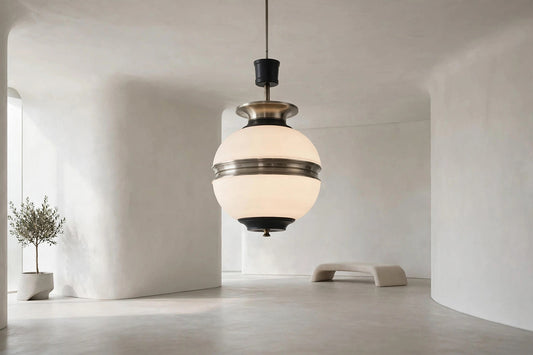 Space age Lampadario a Sospensione rotondo originale anni '70 -Top Lighting-