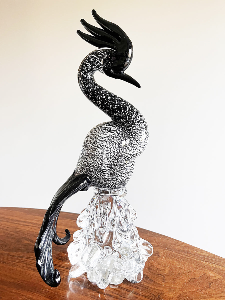 Scultura Airone Vetro di Murano Vintage anni '60 -Top Murano-