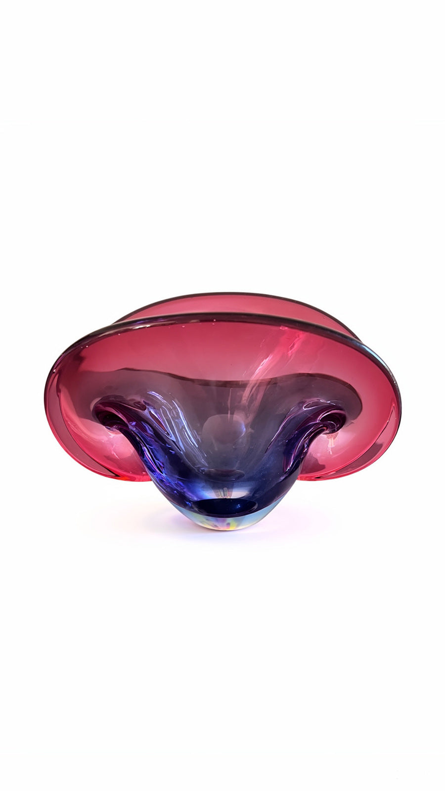 Ciotola Porta Confetti e Posacenere Murano Viola e Blu anni '50 -Murano-
