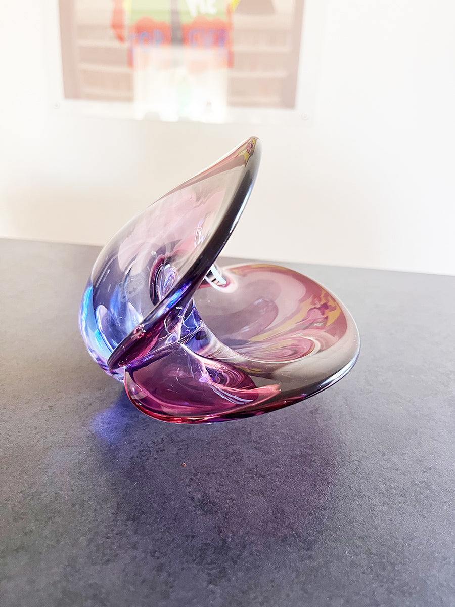 Ciotola Porta Confetti e Posacenere Murano Viola e Blu anni '50 -Murano-