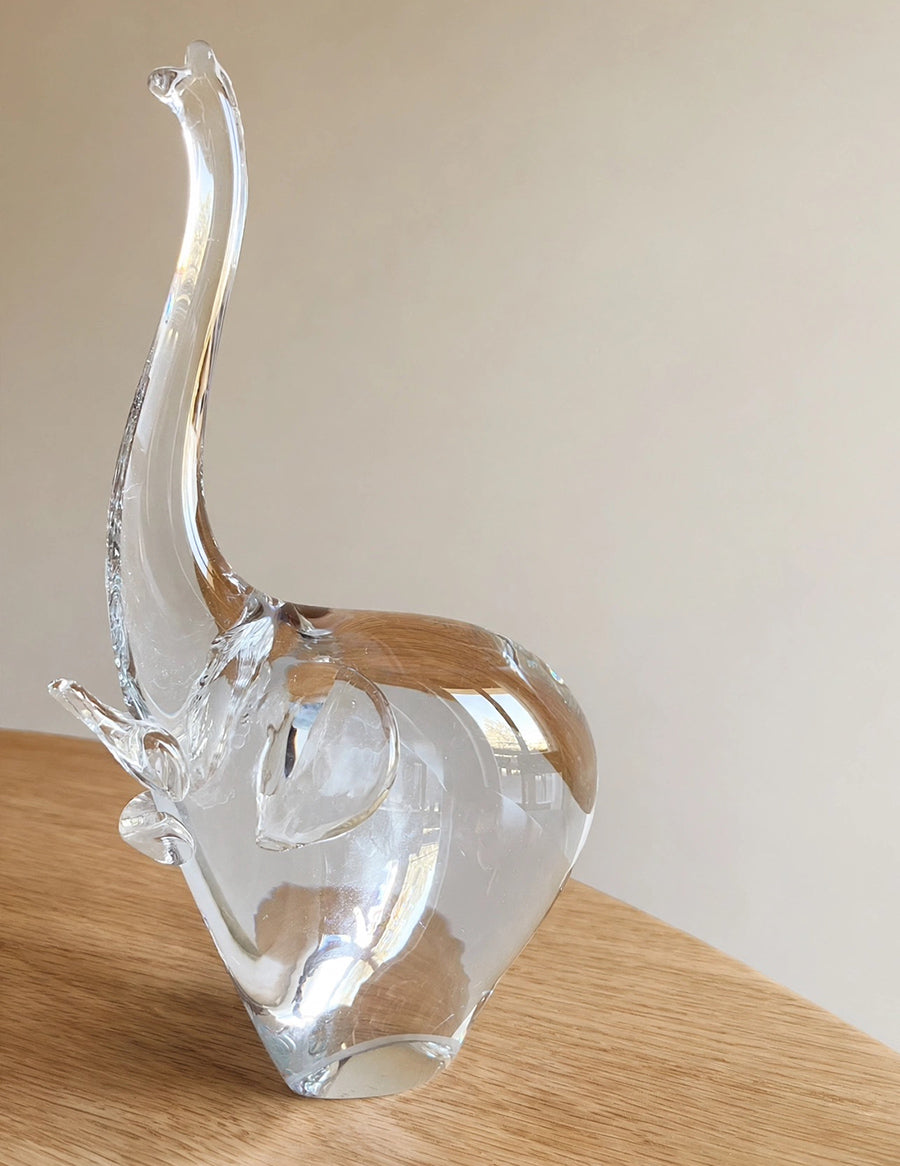 Elefante Murano Trasparente Vintage anni '50 firmato alla base -Top Murano-