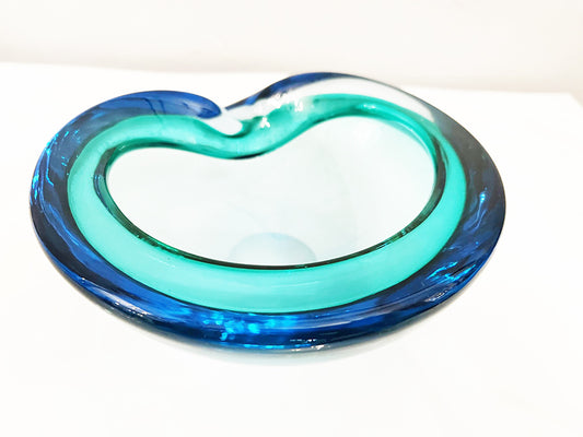 Posacenere Murano Celeste e Blu Vintage -Top Murano-