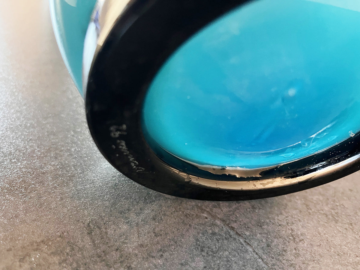 Vaso Venini Blu 1992 Firmato -Top Murano-