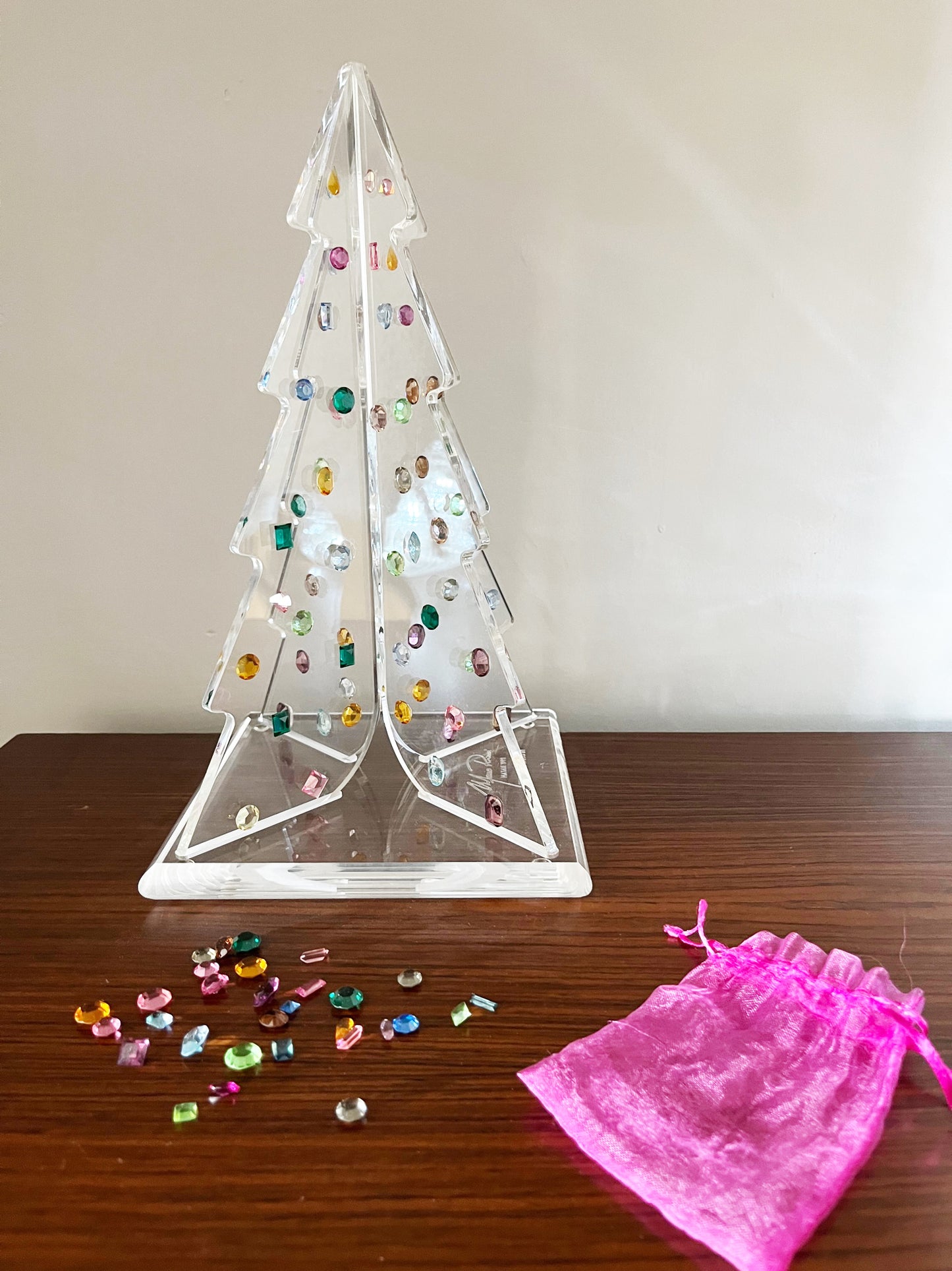 Albero di Natale Plexiglass e Cristalli Swarovsky Esemplare Unico 1992 -Natale-