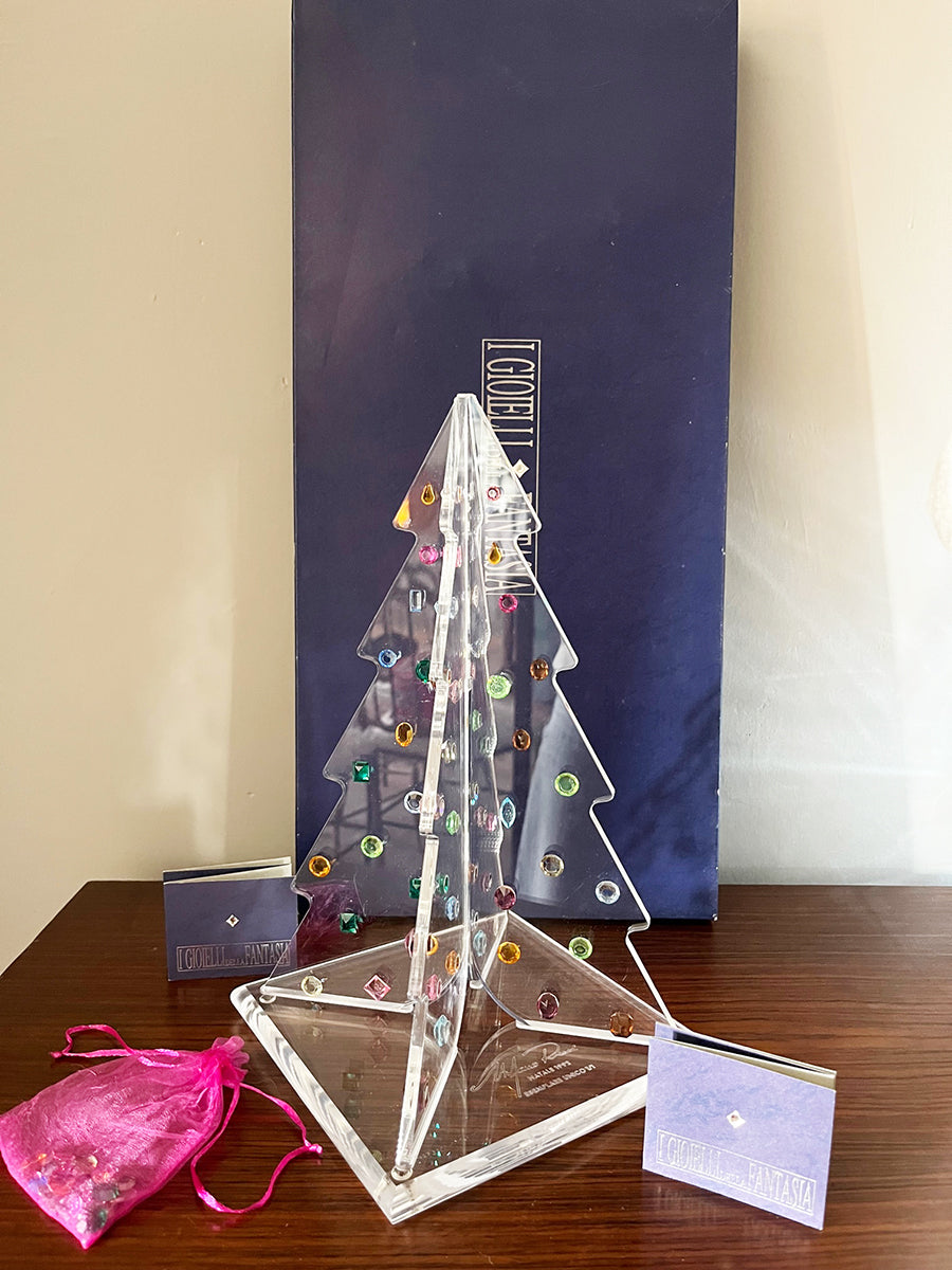 Albero di Natale Plexiglass e Cristalli Swarovsky Esemplare Unico 1992 -Natale-