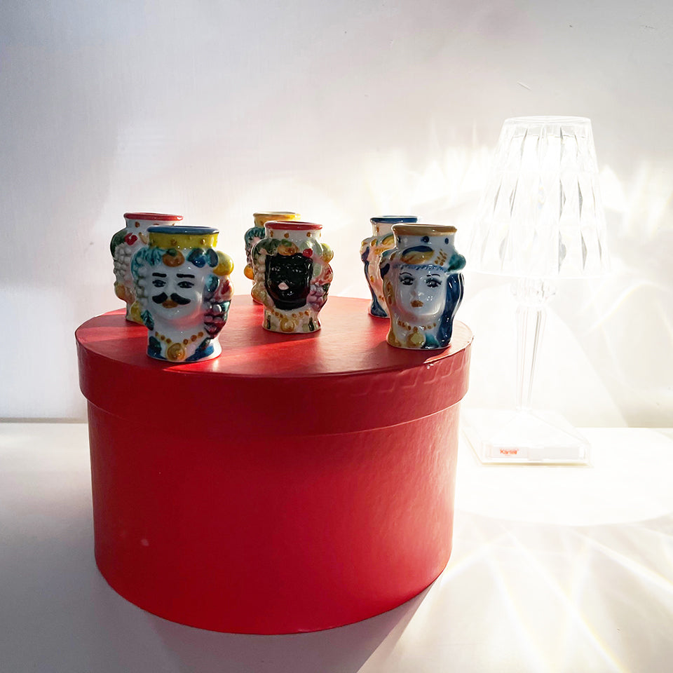 Bicchierini Liquore Caltagirone set di 6 -Art-