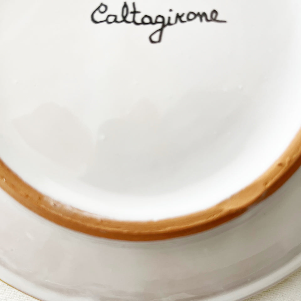 Caltagirone ceramiche set di sei piattini da dessert -Art-