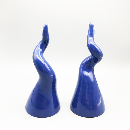 Coppia Corni Blu Portafortuna lavorati Artigianalmente - Art -