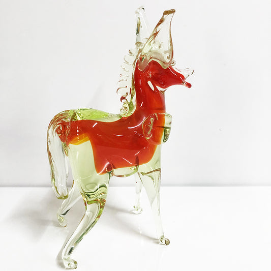 Cavallo Vetro Murano Policromo Vintage 1960 -Art-