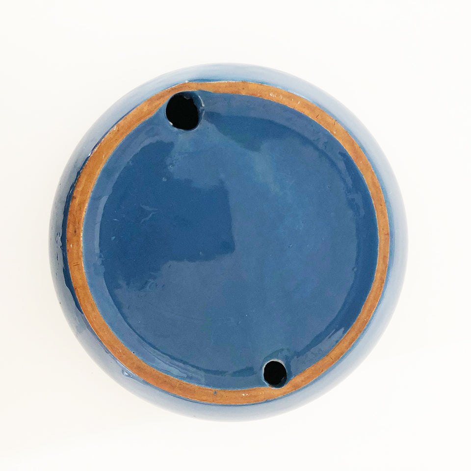 Posacenere Sicart Ceramica Blu Design 1970 -Art-