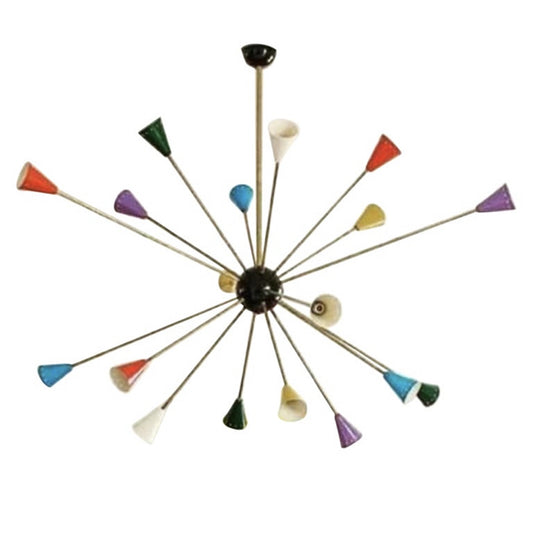 Sputnik Colorato Grande Ottone Stile Stilnovo -Design-
