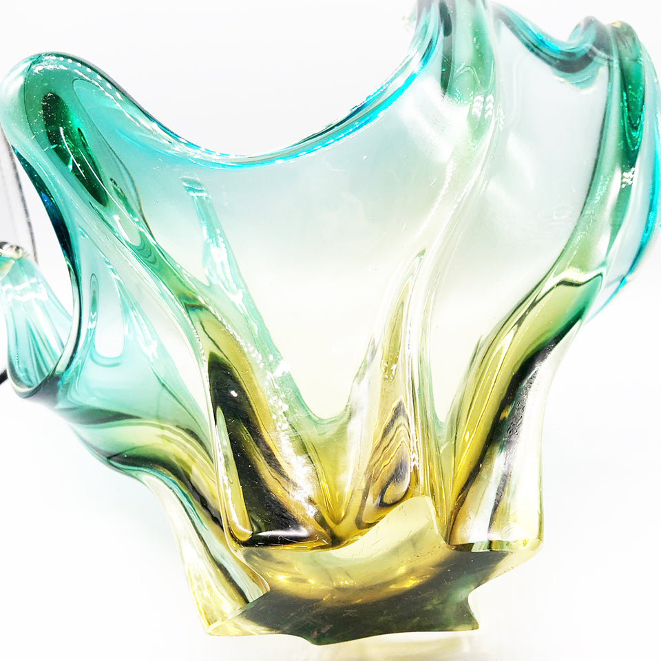 Vaso Murano Verde Vintage 1960 - Art -