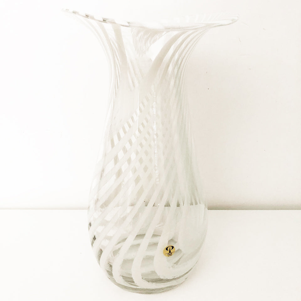 Vaso in vetro Zebra di Peill & Putzler con design Kenya 1970 - Art -