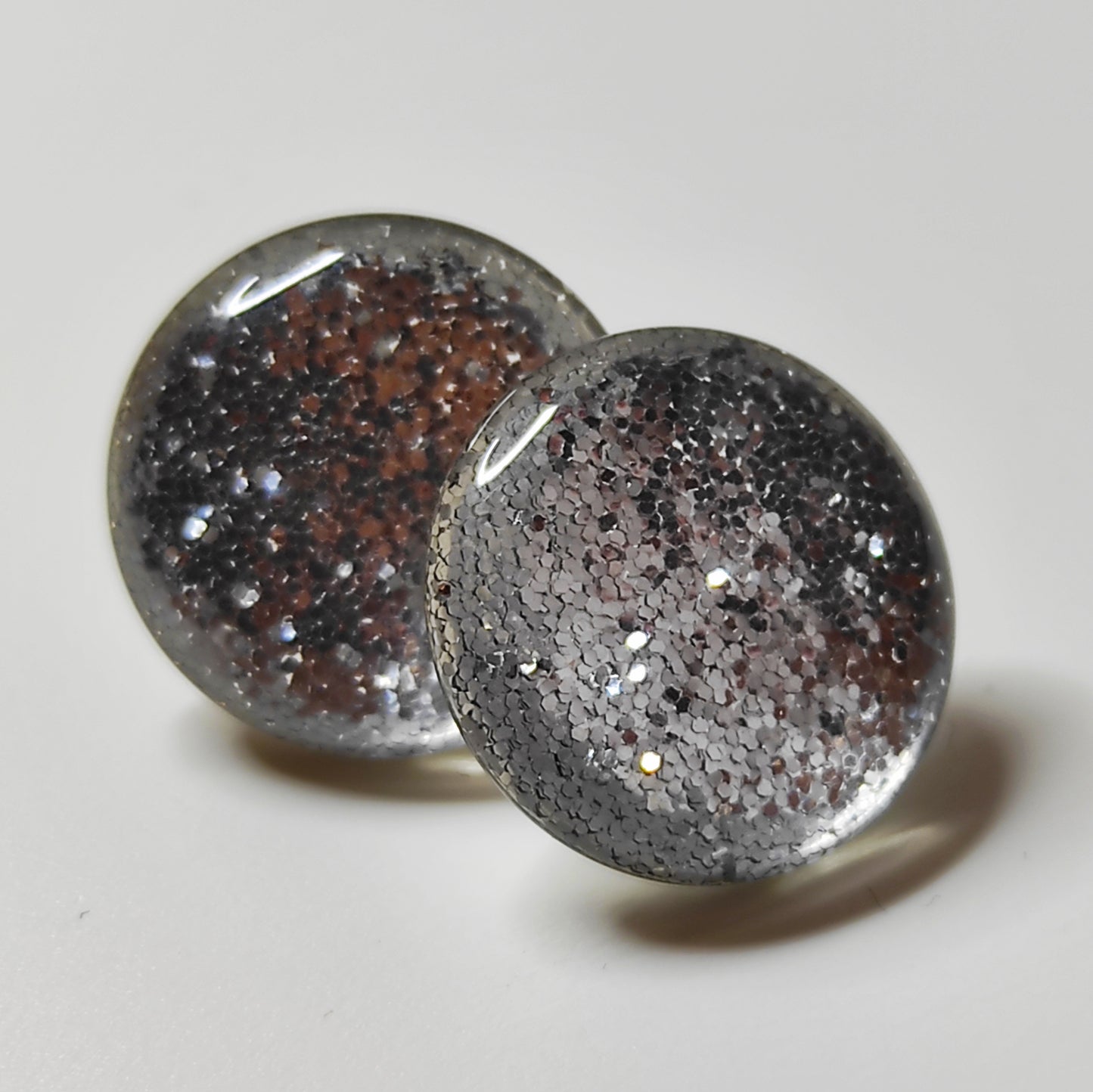 Orecchini Glitter Argento Resina e Arg 925 -Handmade Jewels-