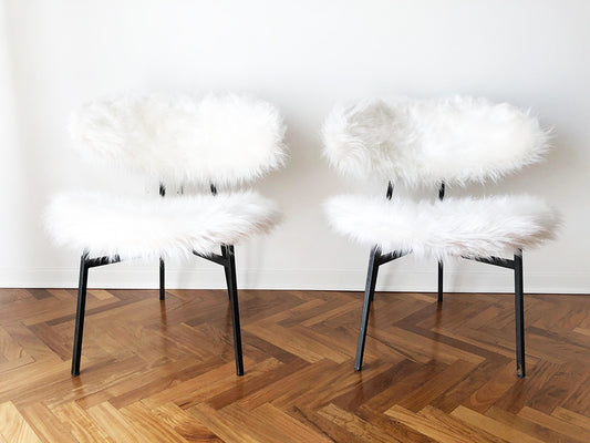 Coppia Poltroncine "White Winter" Top Vintage 1960 -Design-