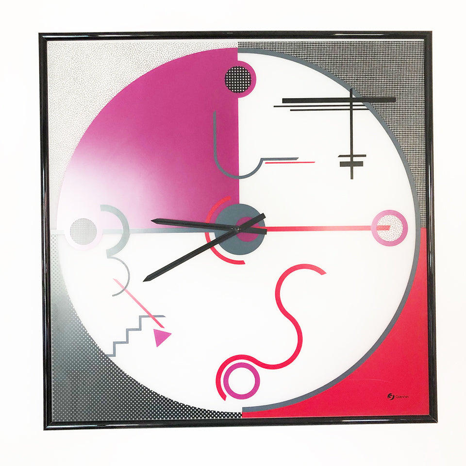 Orologio da Parete Grande Postmodern di Giannei 1980 - Design -