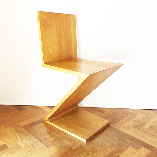 Sedia Stile Zig Zag Cassina Rietveld Vintage 1980 -Design-